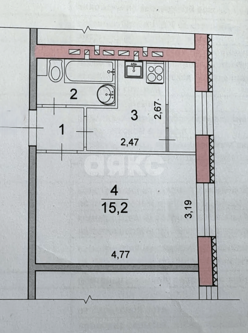 Фото №10: 1-комнатная квартира <span class="whitespace-nowrap">24 м²</span>, <span class="whitespace-nowrap">7/7 эт.</span> - Волгоград, Краснооктябрьский, СНТ Монолит, мкр. ЖК На Матросова, ул. Ломоносова, 85