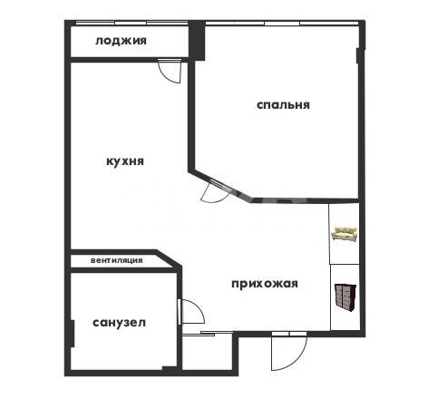 Фото №14: 1-комнатная квартира <span class="whitespace-nowrap">40 м²</span>, <span class="whitespace-nowrap">3/4 эт.</span> - Геленджик, квартал Южный, мкр. ЖК Столичный Квартал, ул. Дивноморская, 37А