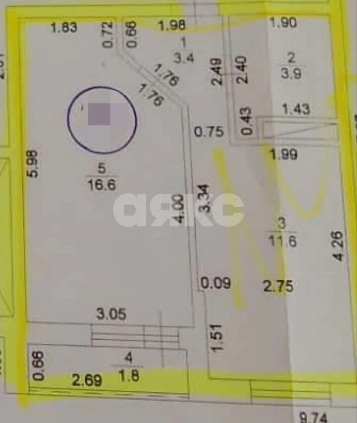 Фото №10: 1-комнатная квартира <span class="whitespace-nowrap">35 м²</span>, <span class="whitespace-nowrap">6/8 эт.</span> - Горячий Ключ, мкр. Администрация, ул. Рябиновая, 2Бк1