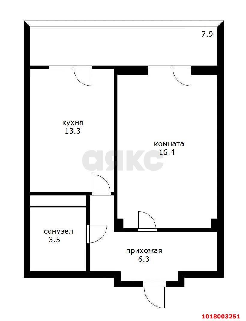 Фото №3: 1-комнатная квартира <span class="whitespace-nowrap">45 м²</span>, <span class="whitespace-nowrap">13/18 эт.</span> - Краснодар, Карасунский внутригородской округ, Хлопчато-бумажный Комбинат, мкр. жилой комплекс Элегант, ул. Старокубанская, 137к2