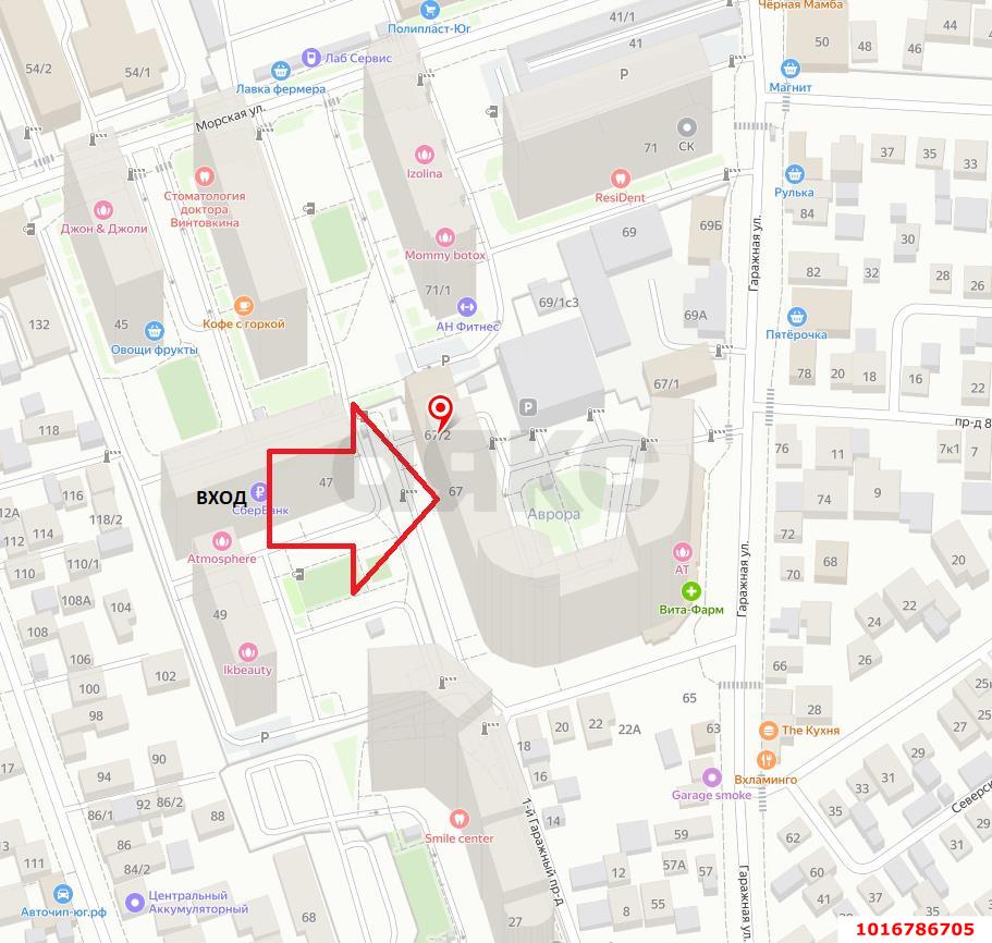 Фото №10: Офисное помещение <span class="whitespace-nowrap">368 м²</span>, <span class="whitespace-nowrap">1/17 эт.</span> - Краснодар, Западный внутригородской округ, Фестивальный, мкр. ЖК Аврора, ул. Гаражная, 67/2