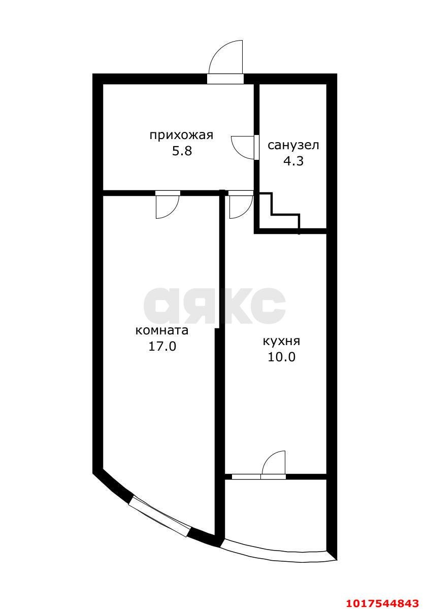 Фото №17: 1-комнатная квартира <span class="whitespace-nowrap">37 м²</span>, <span class="whitespace-nowrap">3/23 эт.</span> - Краснодар, Прикубанский внутригородской округ, мкр. Завод Измерительных Приборов, ул. Российская, 79