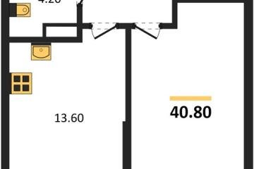 Фото №1: 1-комнатная квартира <span class="whitespace-nowrap">40 м²</span>, <span class="whitespace-nowrap">4/9 эт.</span> - Краснодар, мкр. Парк Победы, 
