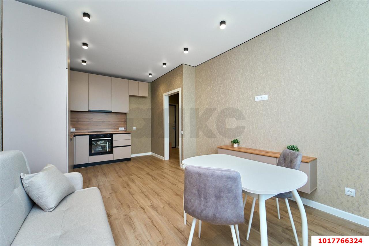 Фото №4: 1-комнатная квартира <span class="whitespace-nowrap">39 м²</span>, <span class="whitespace-nowrap">23/24 эт.</span> - Краснодар, Прикубанский внутригородской округ, мкр. ЖК Абрикосово, ул. имени Героя Георгия Бочарникова, 4к2