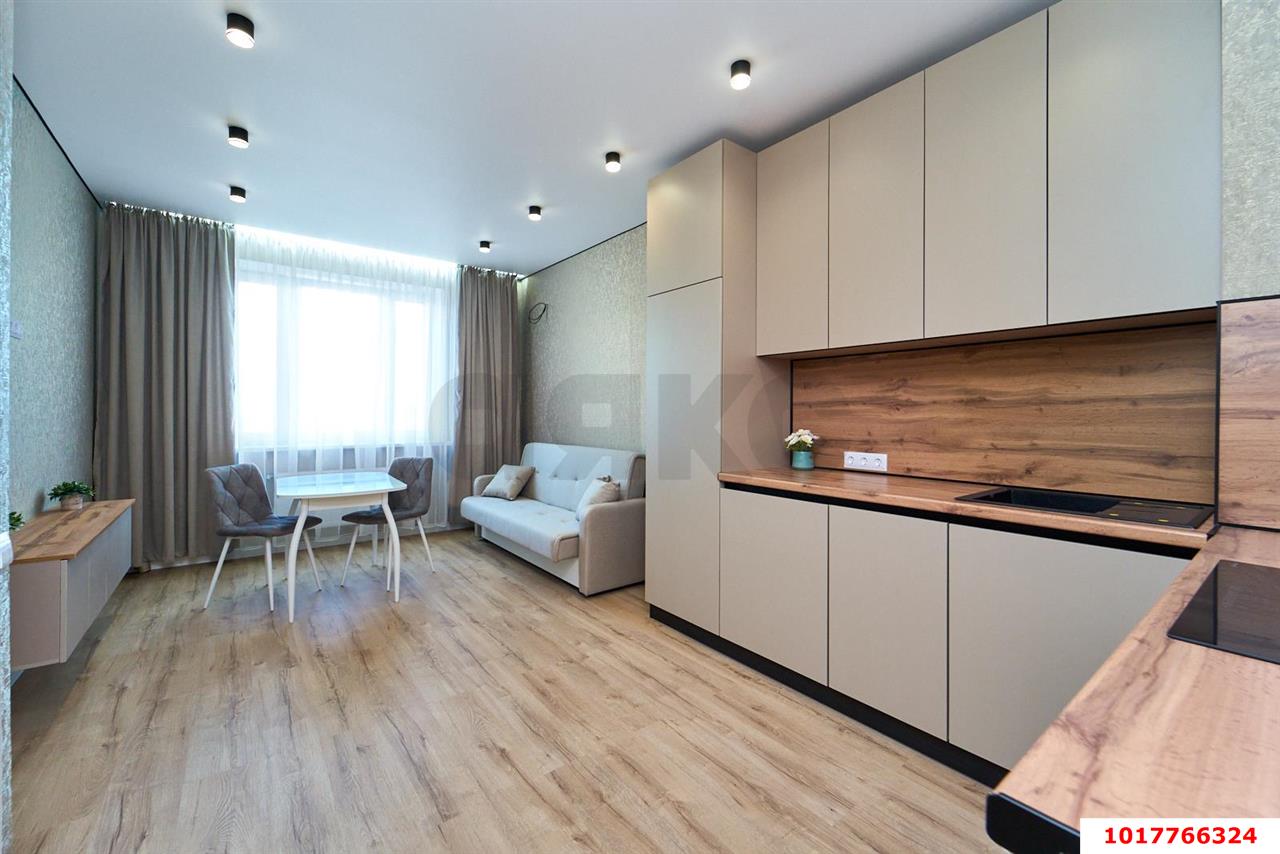 Фото №2: 1-комнатная квартира <span class="whitespace-nowrap">39 м²</span>, <span class="whitespace-nowrap">23/24 эт.</span> - Краснодар, Прикубанский внутригородской округ, мкр. ЖК Абрикосово, ул. имени Героя Георгия Бочарникова, 4к2