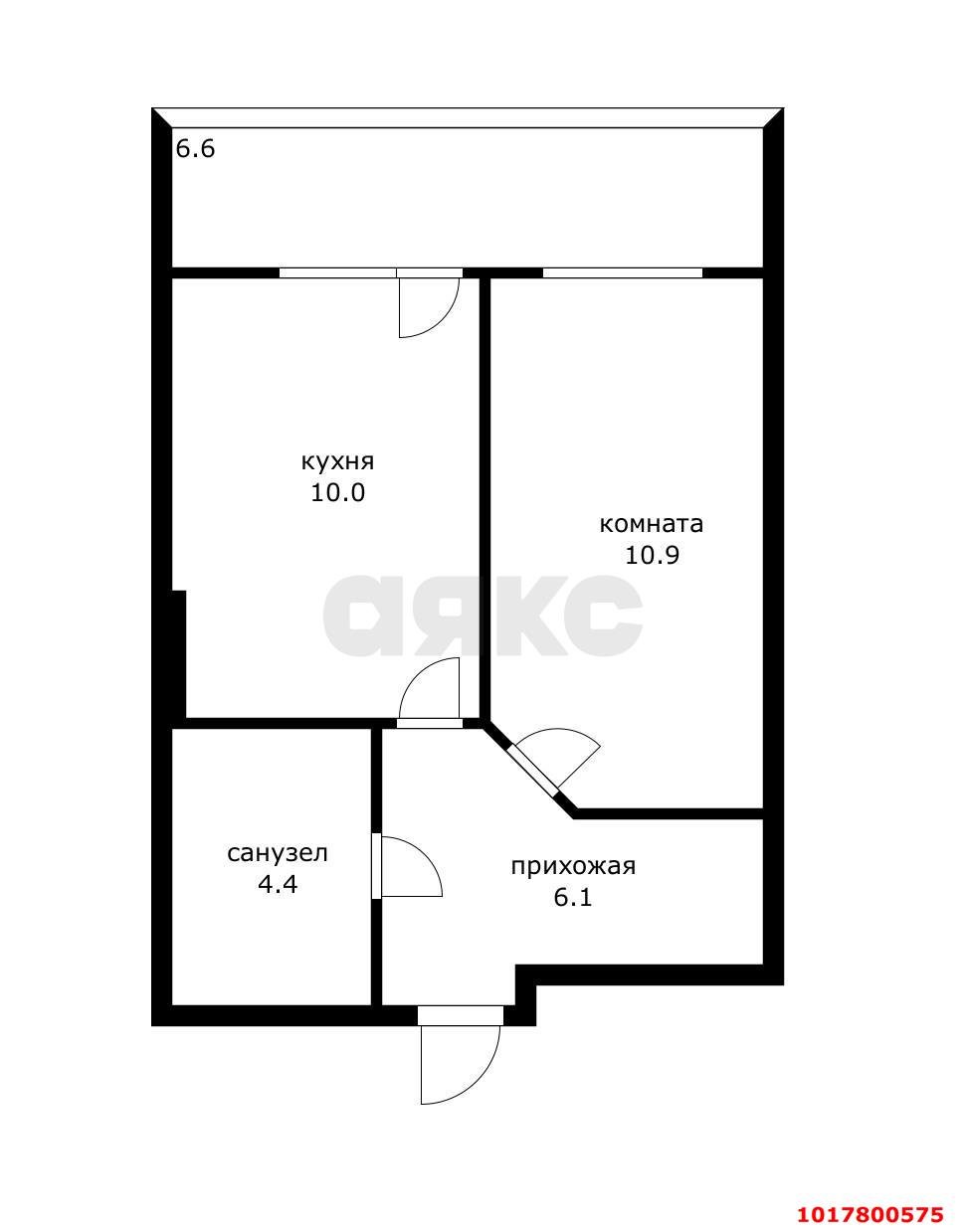 Фото №8: 1-комнатная квартира <span class="whitespace-nowrap">35 м²</span>, <span class="whitespace-nowrap">5/13 эт.</span> - Краснодар, Прикубанский внутригородской округ, Славянский, мкр. Светлоград, ул. Красных Партизан, 1/4к1