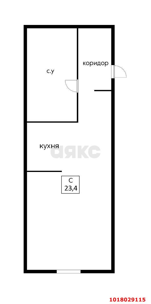 Фото №8: Студия <span class="whitespace-nowrap">23 м²</span>, <span class="whitespace-nowrap">6/6 эт.</span> - Краснодар, Прикубанский внутригородской округ, мкр. Музыкальный, ул. Суздальская, 8
