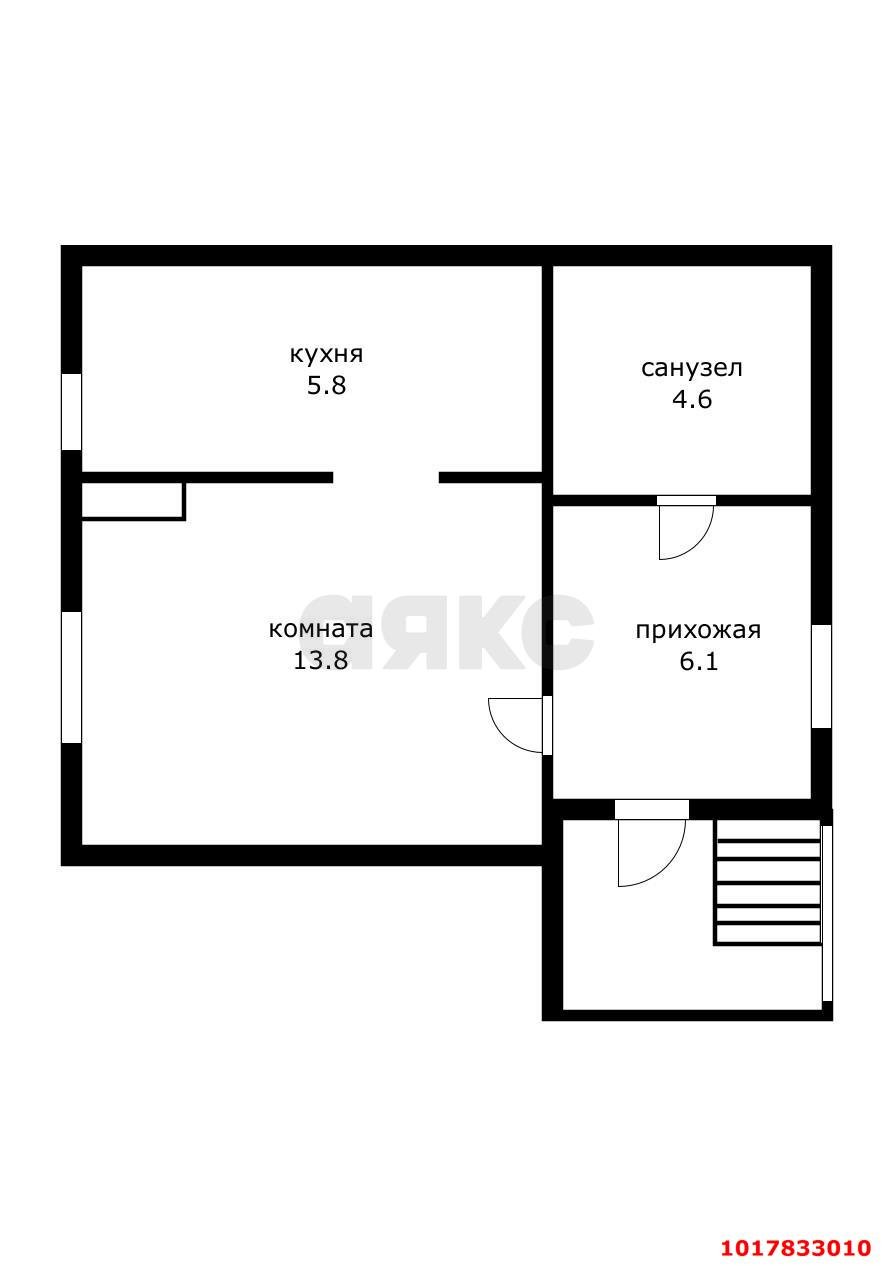 Фото №7: 1-комнатная квартира <span class="whitespace-nowrap">30 м²</span>, <span class="whitespace-nowrap">2/2 эт.</span> - Краснодар, Центральный внутригородской округ, мкр. Центральный, ул. Леваневского, 35