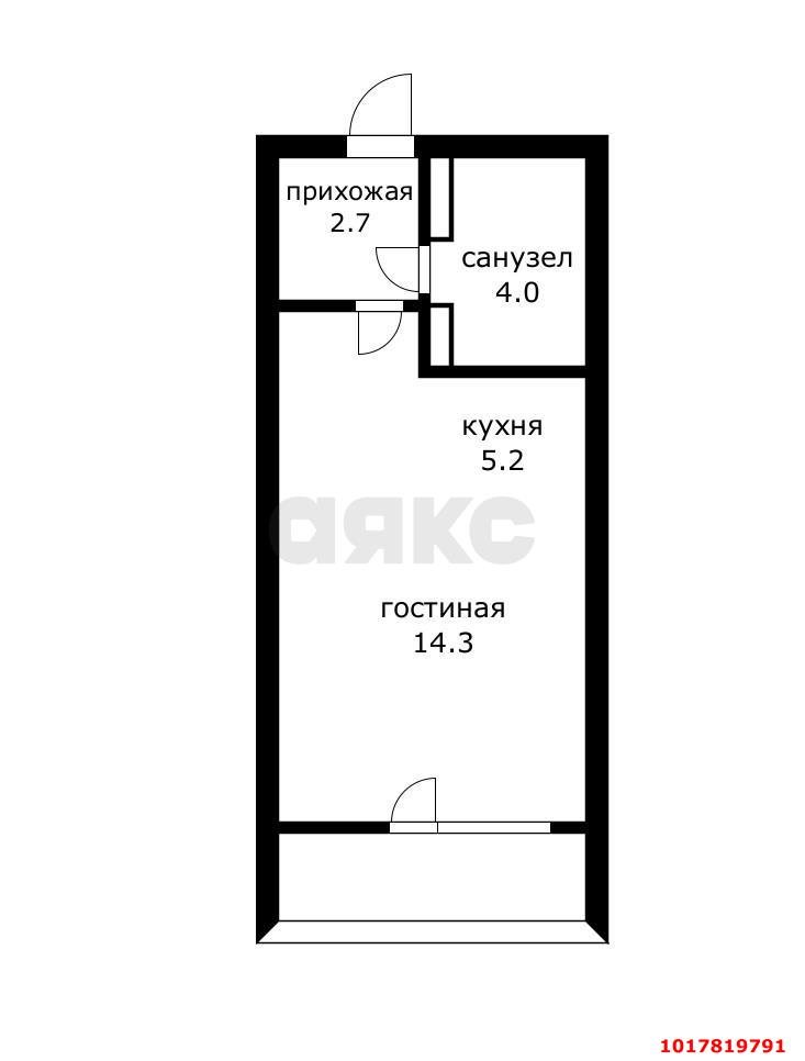 Фото №15: Студия <span class="whitespace-nowrap">26 м²</span>, <span class="whitespace-nowrap">16/20 эт.</span> - Краснодар, Центральный внутригородской округ, жилой комплекс имени Чехова, мкр. Дубинка, ул. имени Чехова, 6