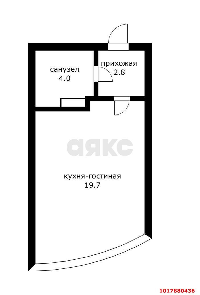 Фото №11: Студия <span class="whitespace-nowrap">26 м²</span>, <span class="whitespace-nowrap">8/16 эт.</span> - Краснодар, Прикубанский внутригородской округ, мкр. жилой комплекс Самолёт-6, ул. Ивана Беличенко, 92