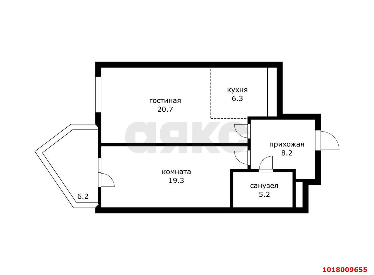 Фото №2: 2-комнатная квартира <span class="whitespace-nowrap">65 м²</span>, <span class="whitespace-nowrap">8/25 эт.</span> - Краснодар, Прикубанский внутригородской округ, Фестивальный, Отделение № 1 совхоза Солнечный, мкр. ЖК Седьмой Континент, ул. Совхозная, 1к1