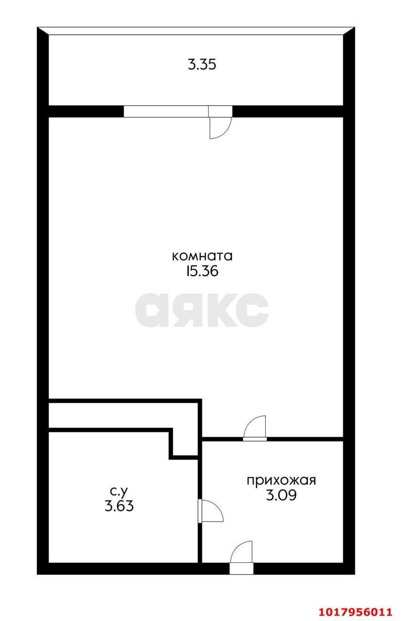 Фото №16: Студия <span class="whitespace-nowrap">25 м²</span>, <span class="whitespace-nowrap">6/9 эт.</span> - Краснодар, Прикубанский внутригородской округ, мкр. жилой комплекс Облака, ул. имени Генерала Корнилова, 9к2