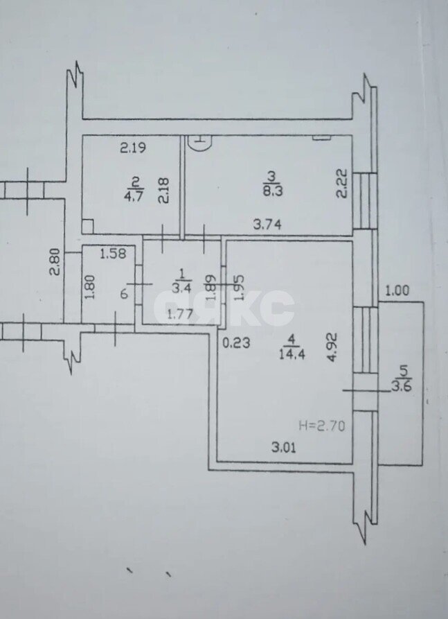 Фото №9: 1-комнатная квартира <span class="whitespace-nowrap">34 м²</span>, <span class="whitespace-nowrap">2/4 эт.</span> - Горячий Ключ, мкр. Развилка, ул. Заводская, 48