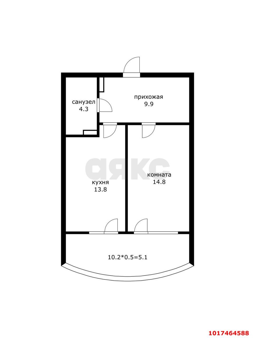 Фото №2: 1-комнатная квартира <span class="whitespace-nowrap">53 м²</span>, <span class="whitespace-nowrap">18/24 эт.</span> - Краснодар, Прикубанский внутригородской округ, Россинского, мкр. жилой комплекс Дружный-2, б-р Адмиралтейский, 3к2