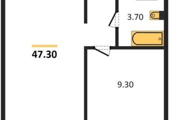 Фото №1: 1-комнатная квартира <span class="whitespace-nowrap">47 м²</span>, <span class="whitespace-nowrap">7/8 эт.</span> - Краснодар, мкр. жилой комплекс Югге,