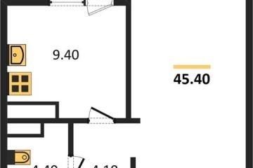 Фото №1: 1-комнатная квартира <span class="whitespace-nowrap">45 м²</span>, <span class="whitespace-nowrap">5/8 эт.</span> - Краснодар, мкр. жилой комплекс Югге,