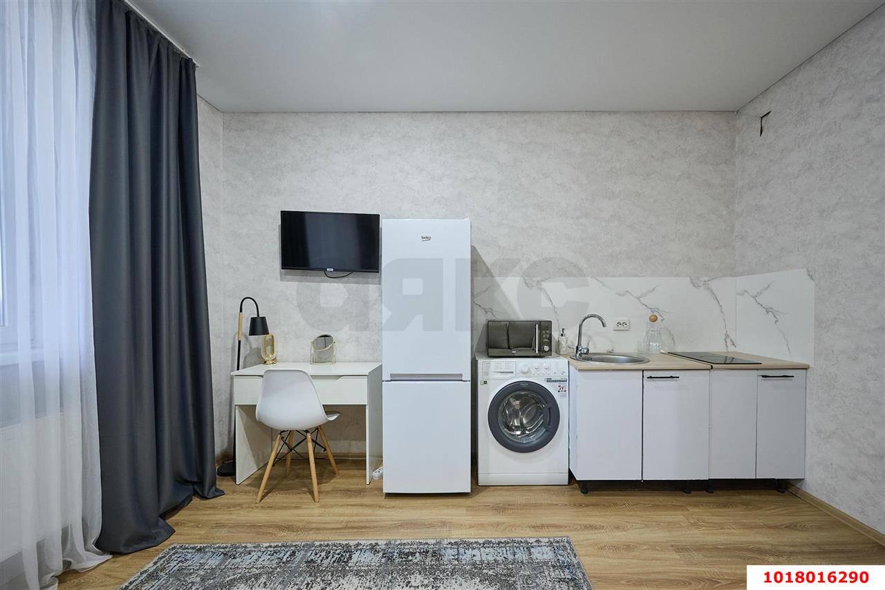 Фото №4: Студия <span class="whitespace-nowrap">24 м²</span>, <span class="whitespace-nowrap">5/19 эт.</span> - Краснодар, Прикубанский внутригородской округ, мкр. Славянский, ул. Заполярная, 37к5