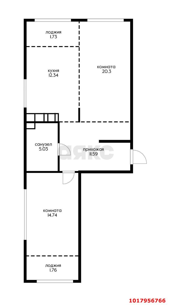 Фото №5: 2-комнатная квартира <span class="whitespace-nowrap">70 м²</span>, <span class="whitespace-nowrap">21/24 эт.</span> - Краснодар, Центральный внутригородской округ, мкр. Черёмушки, ул. Обрывная, 132/1лит6к22
