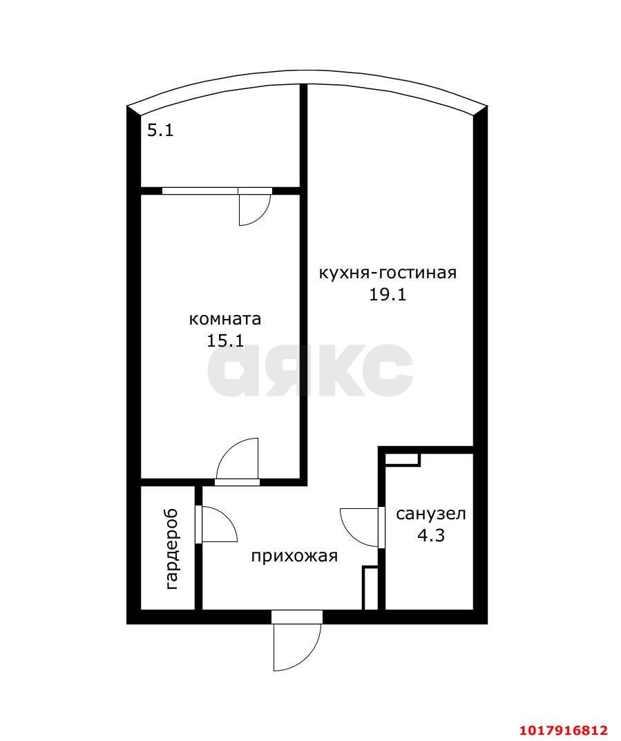 Фото №13: 2-комнатная квартира <span class="whitespace-nowrap">53 м²</span>, <span class="whitespace-nowrap">16/17 эт.</span> - Краснодар, Прикубанский внутригородской округ, Россинского, мкр. жилой комплекс Альпы, ул. Командорская, 6к1