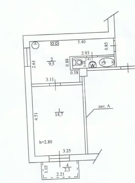 Фото №13: 1-комнатная квартира <span class="whitespace-nowrap">26 м²</span>, <span class="whitespace-nowrap">4/4 эт.</span> - Сочи, Центральный, мкр. Донская, ул. Донская, 13