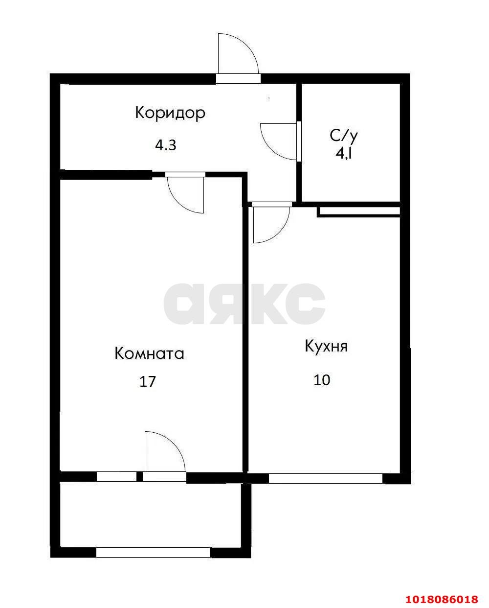 Фото №19: 1-комнатная квартира <span class="whitespace-nowrap">40 м²</span>, <span class="whitespace-nowrap">3/20 эт.</span> - Краснодар, Прикубанский внутригородской округ, мкр. ЖК Красная Площадь, ул. Кореновская, 57к1