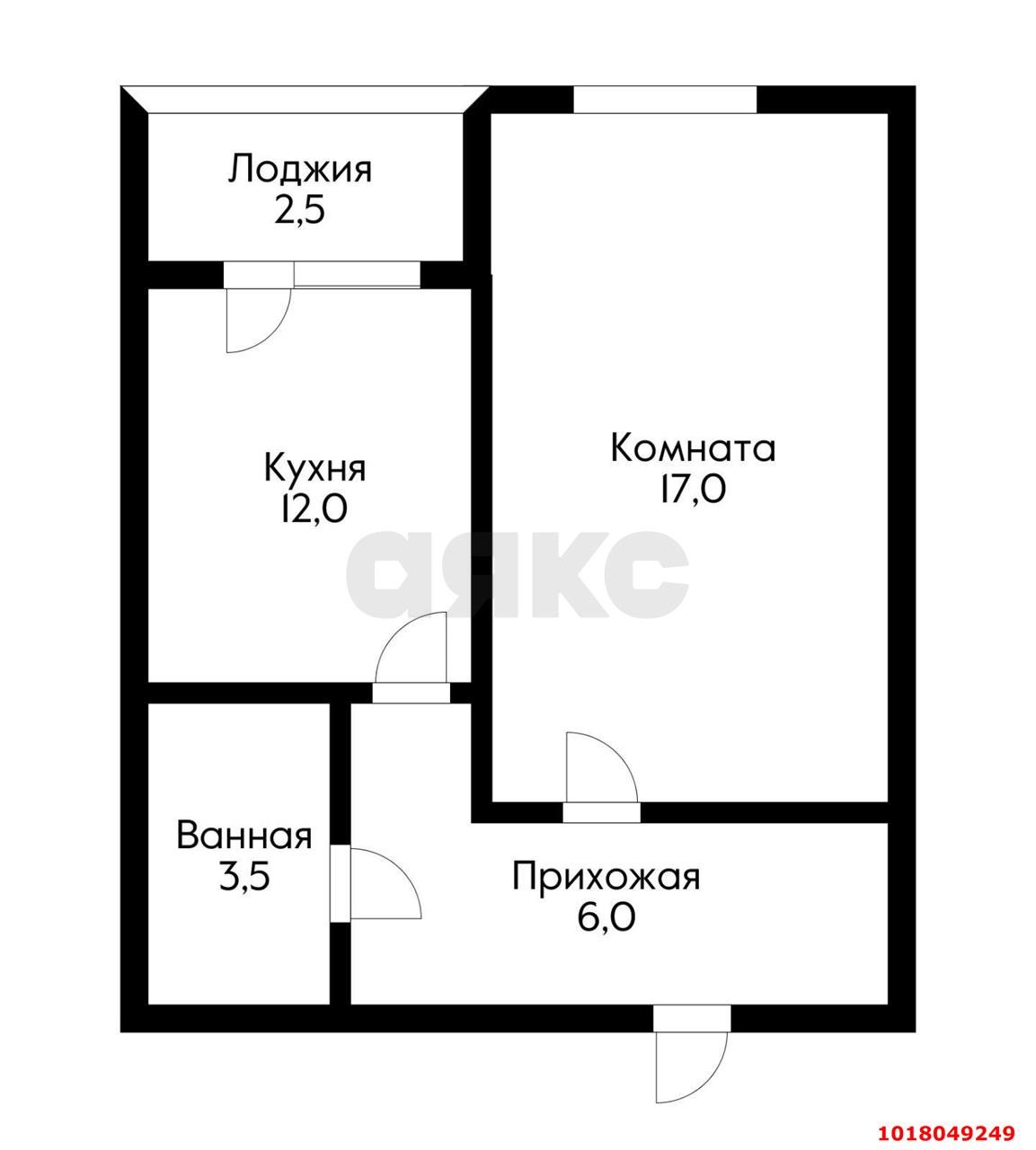 Фото №10: 1-комнатная квартира <span class="whitespace-nowrap">41 м²</span>, <span class="whitespace-nowrap">6/7 эт.</span> - Краснодар, Прикубанский внутригородской округ, мкр. Музыкальный, ул. имени Сергея Есенина, 108/1