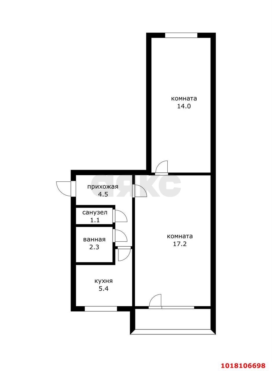 Фото №10: 2-комнатная квартира <span class="whitespace-nowrap">47 м²</span>, <span class="whitespace-nowrap">4/5 эт.</span> - Краснодар, мкр. Западный внутригородской округ, ул. Стахановская, 26