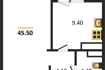 Фото №1: 1-комнатная квартира <span class="whitespace-nowrap">45 м²</span>, <span class="whitespace-nowrap">5/8 эт.</span> - Краснодар, мкр. жилой комплекс Югге,