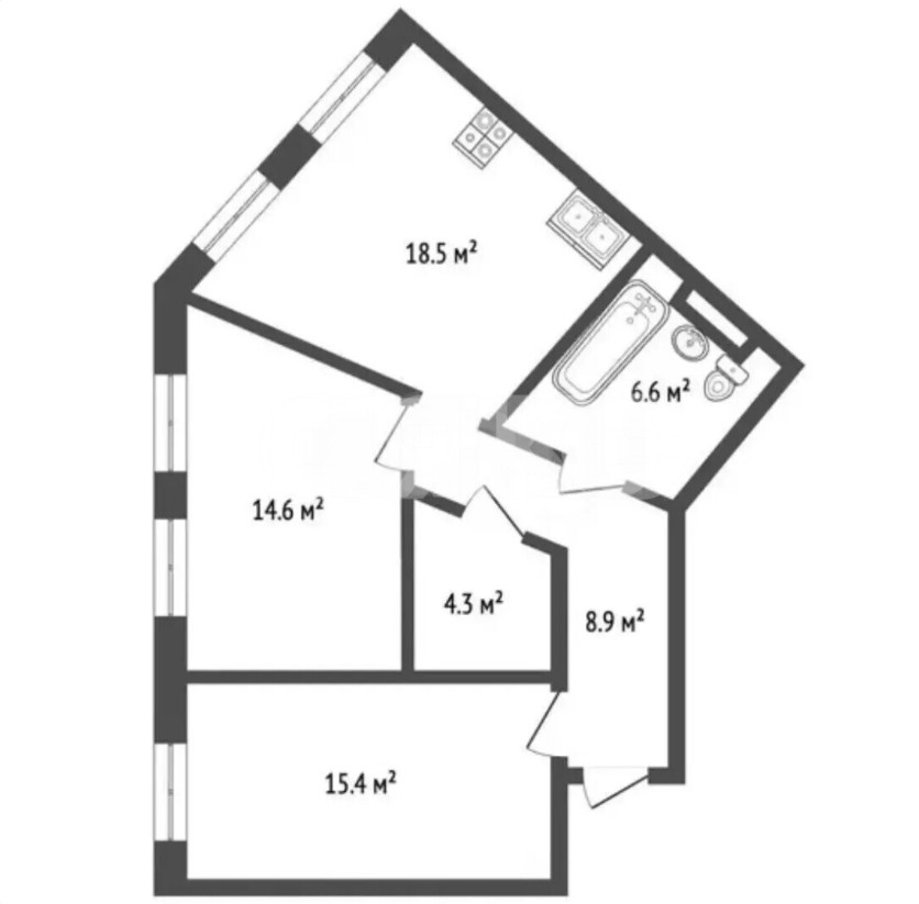 Фото №21: 2-комнатная квартира <span class="whitespace-nowrap">70 м²</span>, <span class="whitespace-nowrap">8/8 эт.</span> - Анапа, Парковый, мкр. ЖК Времена Года, ул. Мирная, 29к6