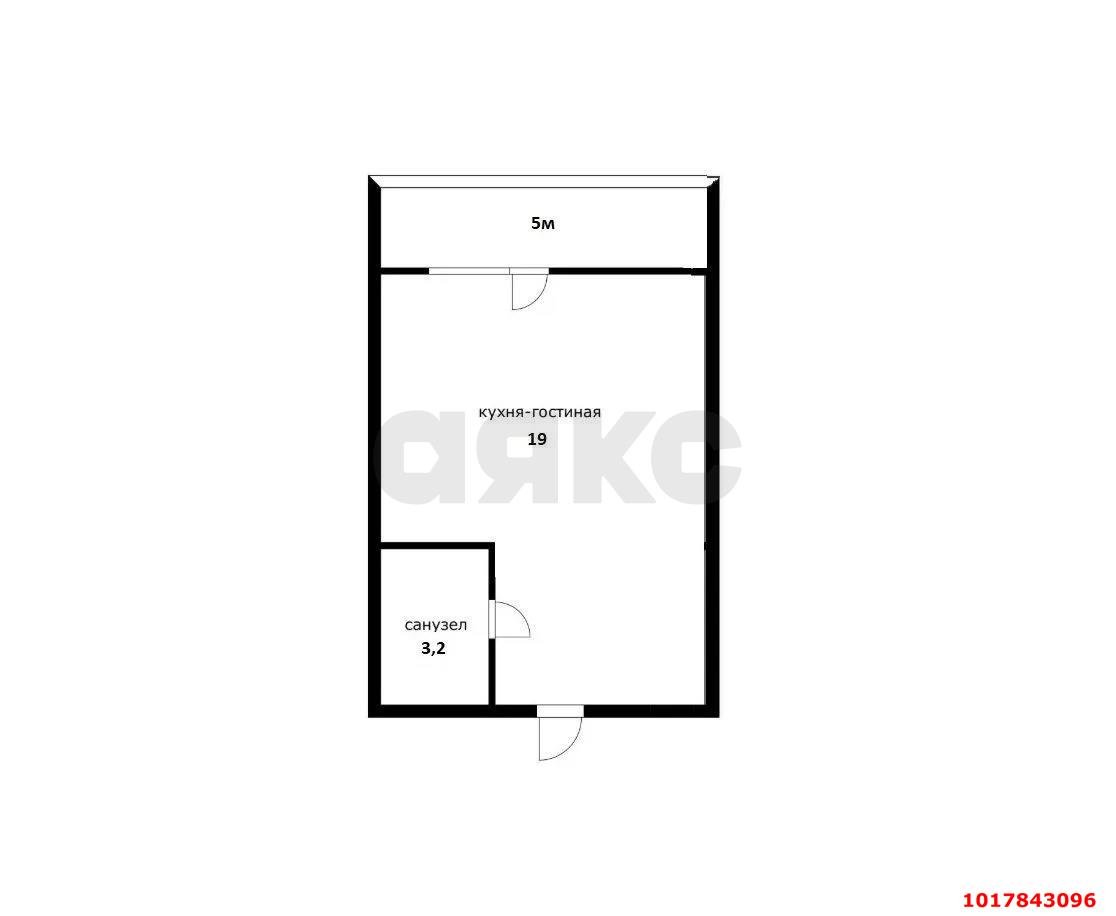 Фото №10: Студия <span class="whitespace-nowrap">22 м²</span>, <span class="whitespace-nowrap">6/6 эт.</span> - Краснодар, мкр. Прикубанский внутригородской округ, ул. Куликова Поля, 16