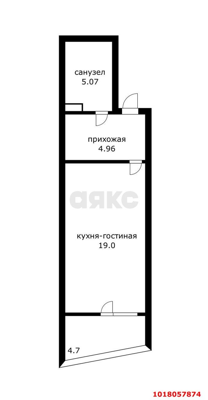 Фото №17: Студия <span class="whitespace-nowrap">33 м²</span>, <span class="whitespace-nowrap">11/24 эт.</span> - Краснодар, Карасунский внутригородской округ, мкр. ЖК Сказка Град