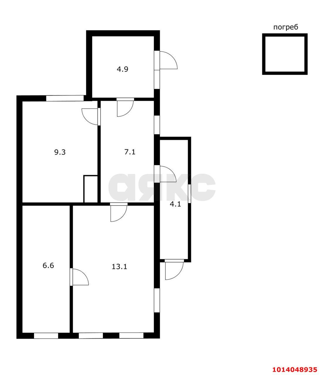 Фото №3: Часть дома <span class="whitespace-nowrap">48 м²</span> <span class="whitespace-nowrap">+ 2.5 сот.</span>, <span class="whitespace-nowrap">1 эт.</span> - Краснодар, Центральный внутригородской округ, мкр. Центральный, ул. Володи Головатого, 368
