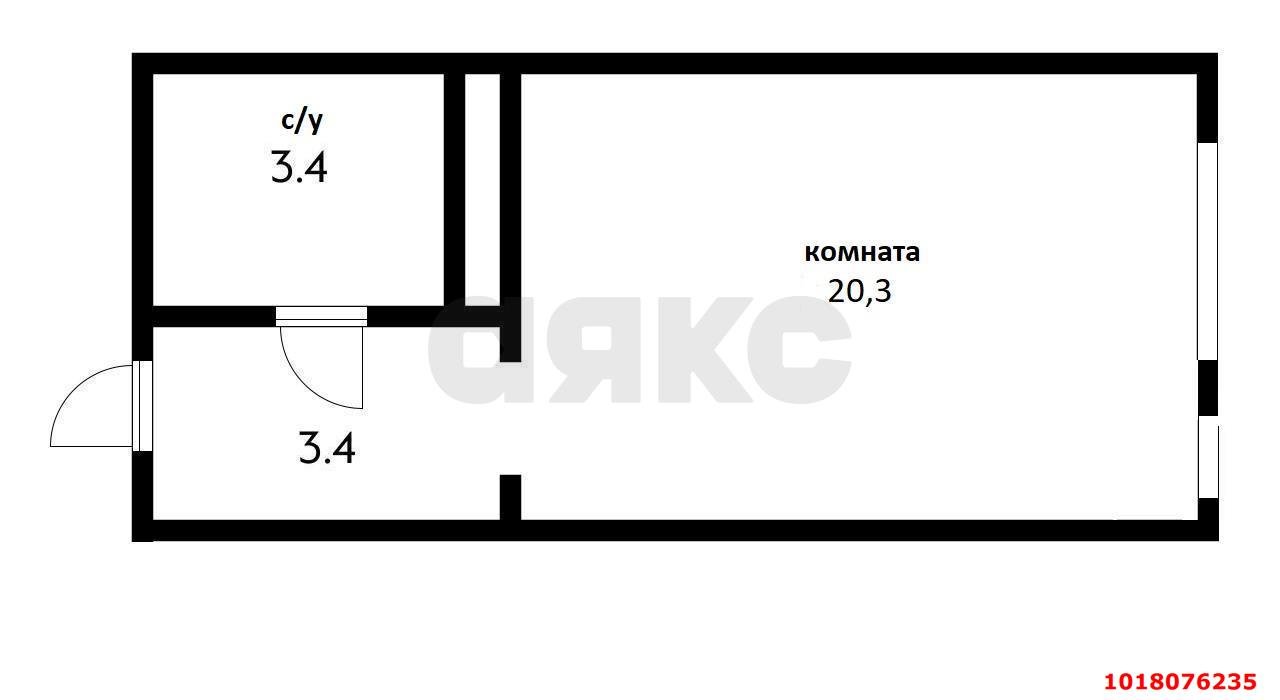 Фото №14: Апартаменты <span class="whitespace-nowrap">26 м²</span>, <span class="whitespace-nowrap">11/16 эт.</span> - Краснодар, Карасунский внутригородской округ, Хлопчато-бумажный Комбинат, мкр. жилой комплекс Гранд Пэлэс, ул. Уральская, 75/6