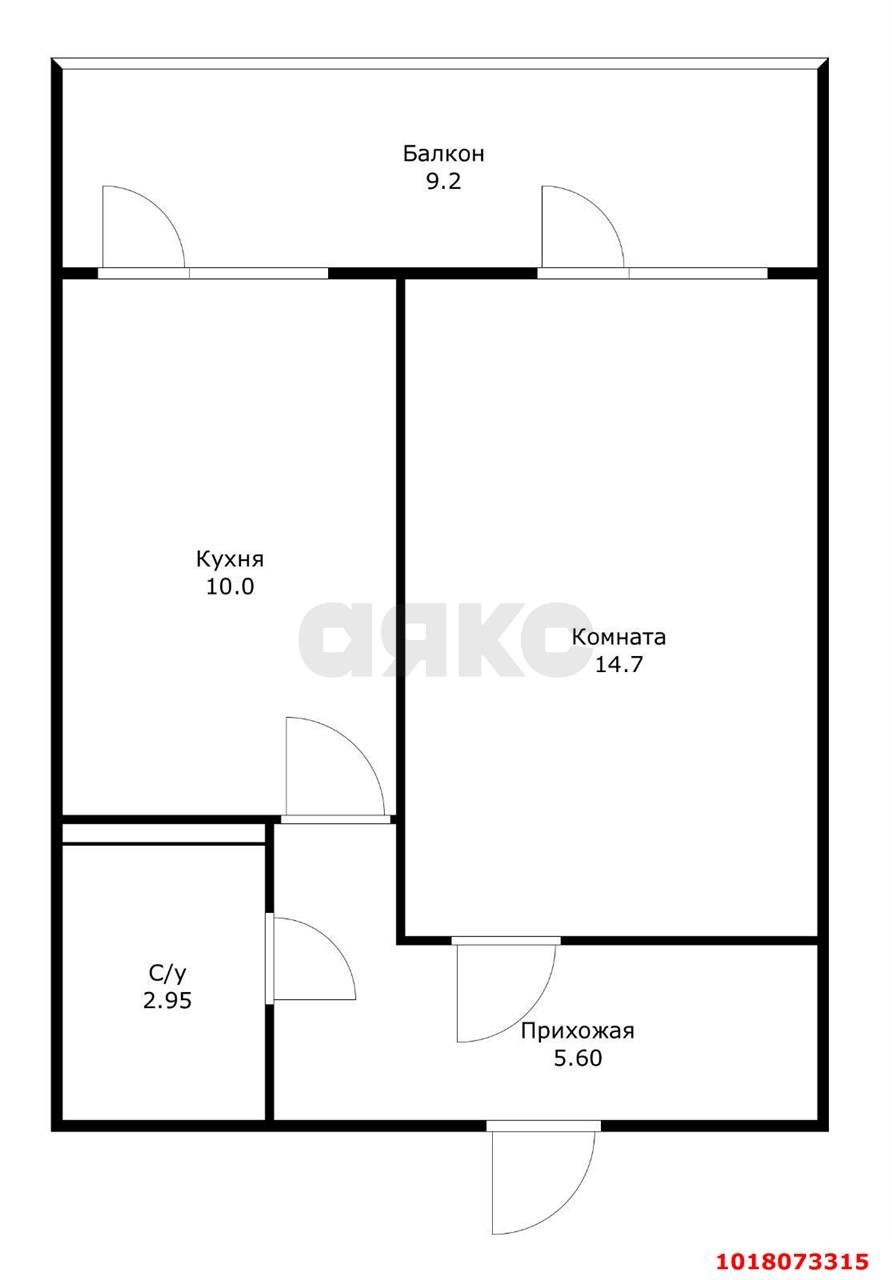 Фото №10: 1-комнатная квартира <span class="whitespace-nowrap">44 м²</span>, <span class="whitespace-nowrap">3/18 эт.</span> - Краснодар, Прикубанский внутригородской округ, Музыкальный, мкр. ЖК Оникс, ул. Российская, 267к4