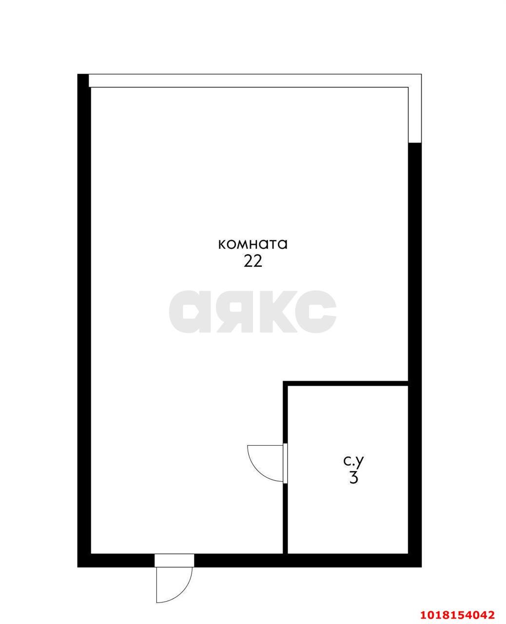 Фото №15: Студия <span class="whitespace-nowrap">24 м²</span>, <span class="whitespace-nowrap">5/6 эт.</span> - Берёзовый, Прикубанский внутригородской округ, мкр. Витаминкомбинат, ул. 2-я Целиноградская, 38/3