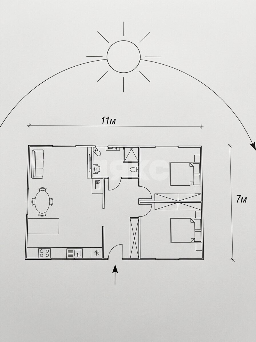 Фото №15: Дом <span class="whitespace-nowrap">70 м²</span> <span class="whitespace-nowrap">+ 6 сот.</span>, <span class="whitespace-nowrap">1 эт.</span> - Надежда