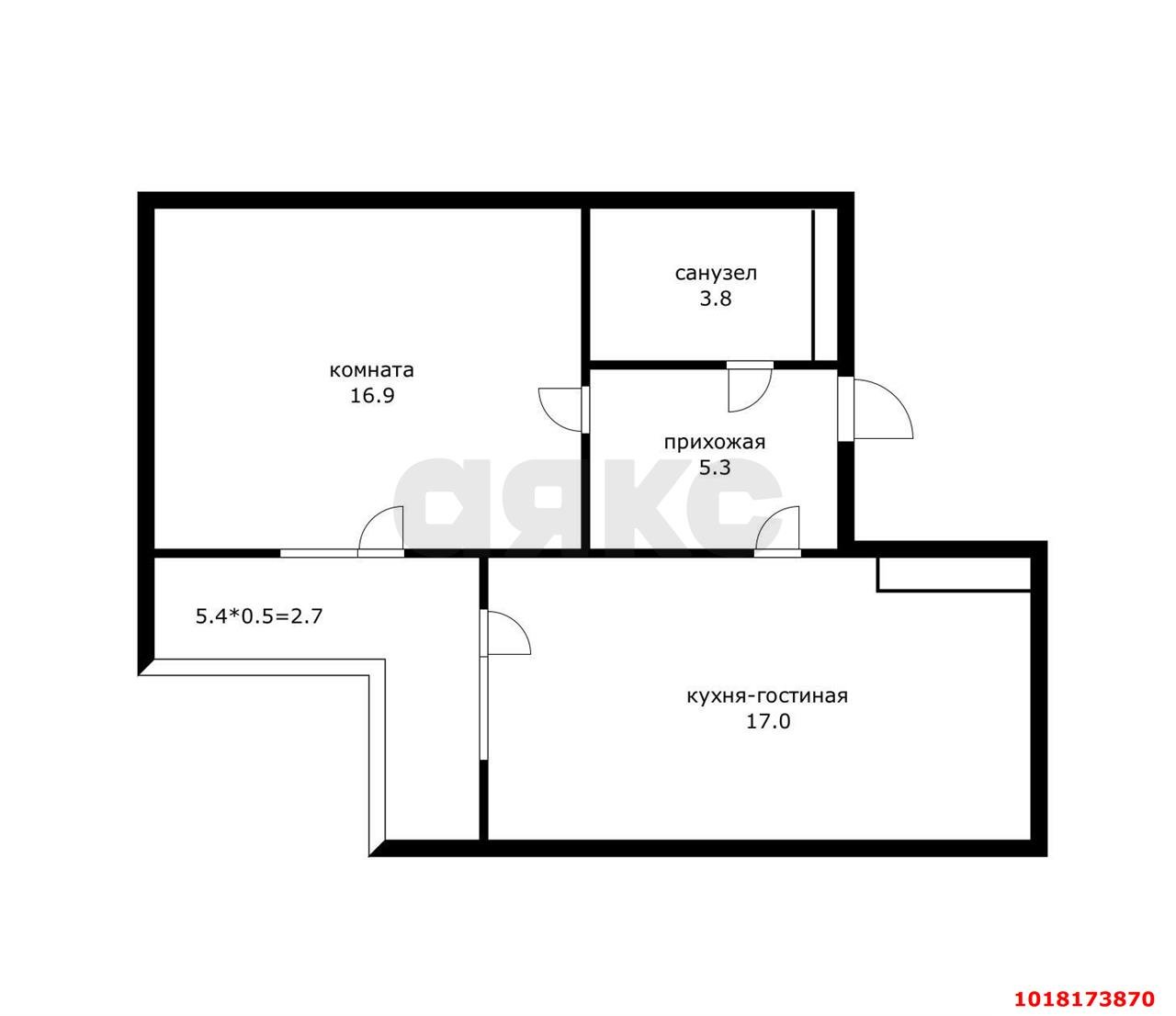 Фото №11: 1-комнатная квартира <span class="whitespace-nowrap">48 м²</span>, <span class="whitespace-nowrap">8/15 эт.</span> - Краснодар, Прикубанский внутригородской округ, мкр. Фестивальный, ул. Круговая, 4/1к4