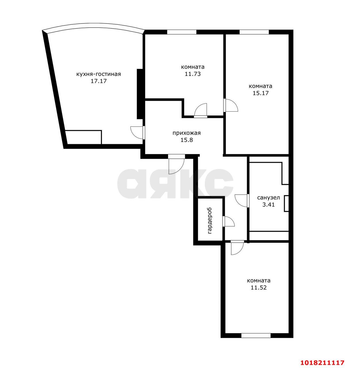 Фото №8: 3-комнатная квартира <span class="whitespace-nowrap">75 м²</span>, <span class="whitespace-nowrap">19/24 эт.</span> - Краснодар, Центральный внутригородской округ, Черёмушки, мкр. ЖК Фонтаны, ул. Воронежская, 47/14