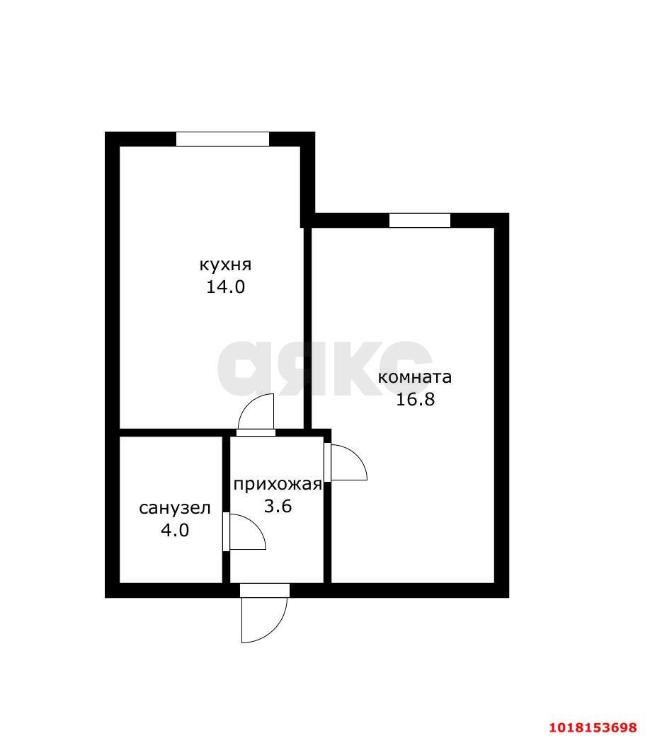 Фото №8: 1-комнатная квартира <span class="whitespace-nowrap">10 м²</span>, <span class="whitespace-nowrap">7/7 эт.</span> - Краснодар, Прикубанский внутригородской округ, мкр. Новый, ул. Апрельская, 5
