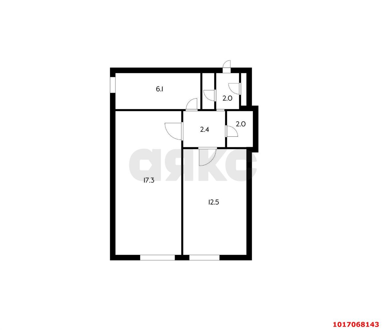 Фото №3: 2-комнатная квартира <span class="whitespace-nowrap">44 м²</span>, <span class="whitespace-nowrap">4/9 эт.</span> - Краснодар, Карасунский внутригородской округ, мкр. Хлопчато-бумажный Комбинат, ул. Стасова, 187