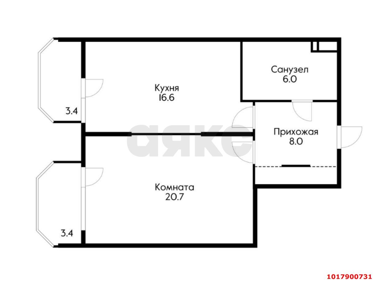 Фото №14: 1-комнатная квартира <span class="whitespace-nowrap">60 м²</span>, <span class="whitespace-nowrap">21/24 эт.</span> - Краснодар, Центральный внутригородской округ, Покровка, ЖК Дом на Березанской, мкр. Центральный, ул. Березанская, 41
