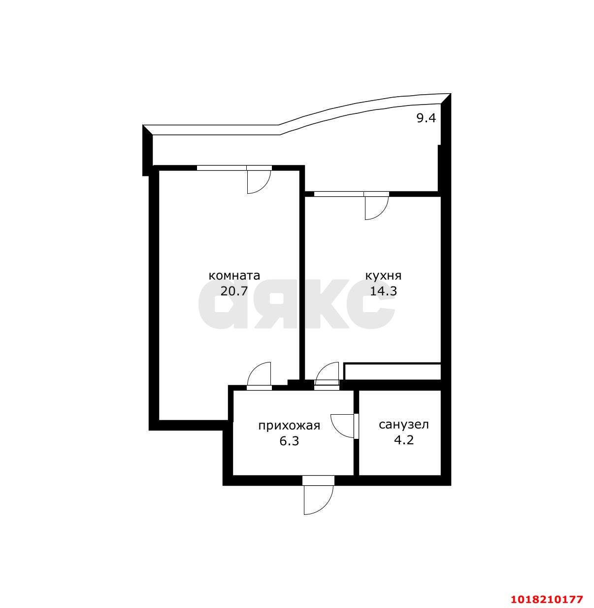 Фото №9: 1-комнатная квартира <span class="whitespace-nowrap">54 м²</span>, <span class="whitespace-nowrap">11/16 эт.</span> - Краснодар, Западный внутригородской округ, мкр. Фестивальный, ул. Морская, 45