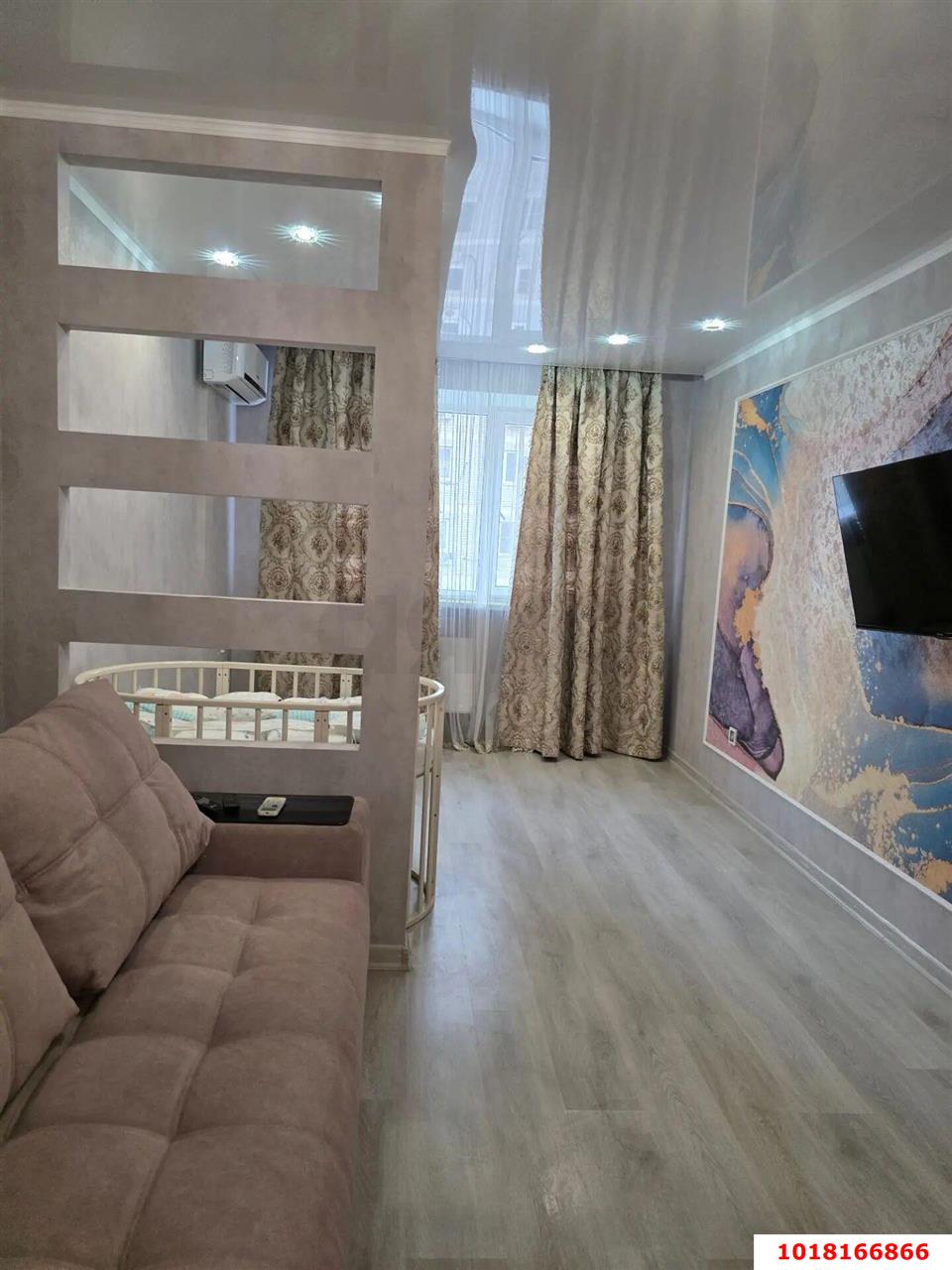 Фото №6: 1-комнатная квартира <span class="whitespace-nowrap">43 м²</span>, <span class="whitespace-nowrap">11/17 эт.</span> - Краснодар, Прикубанский внутригородской округ, имени Петра Метальникова, мкр. ЖК Три Кита, ул. Московская, 131к2