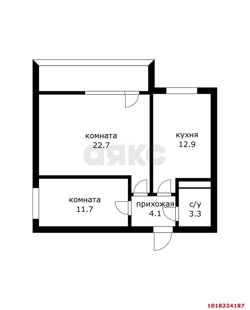 Фото №6: 2-комнатная квартира <span class="whitespace-nowrap">56 м²</span>, <span class="whitespace-nowrap">15/19 эт.</span> - Краснодар, Прикубанский внутригородской округ, имени Петра Метальникова, мкр. жилой комплекс Радуга, ул. Евгении Жигуленко, 7к2