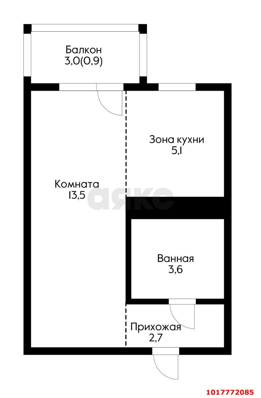 Фото №15: Студия <span class="whitespace-nowrap">28 м²</span>, <span class="whitespace-nowrap">4/20 эт.</span> - Краснодар, Прикубанский внутригородской округ, мкр. жилой комплекс Зеленодар, ул. 3-я Трудовая, 1/3