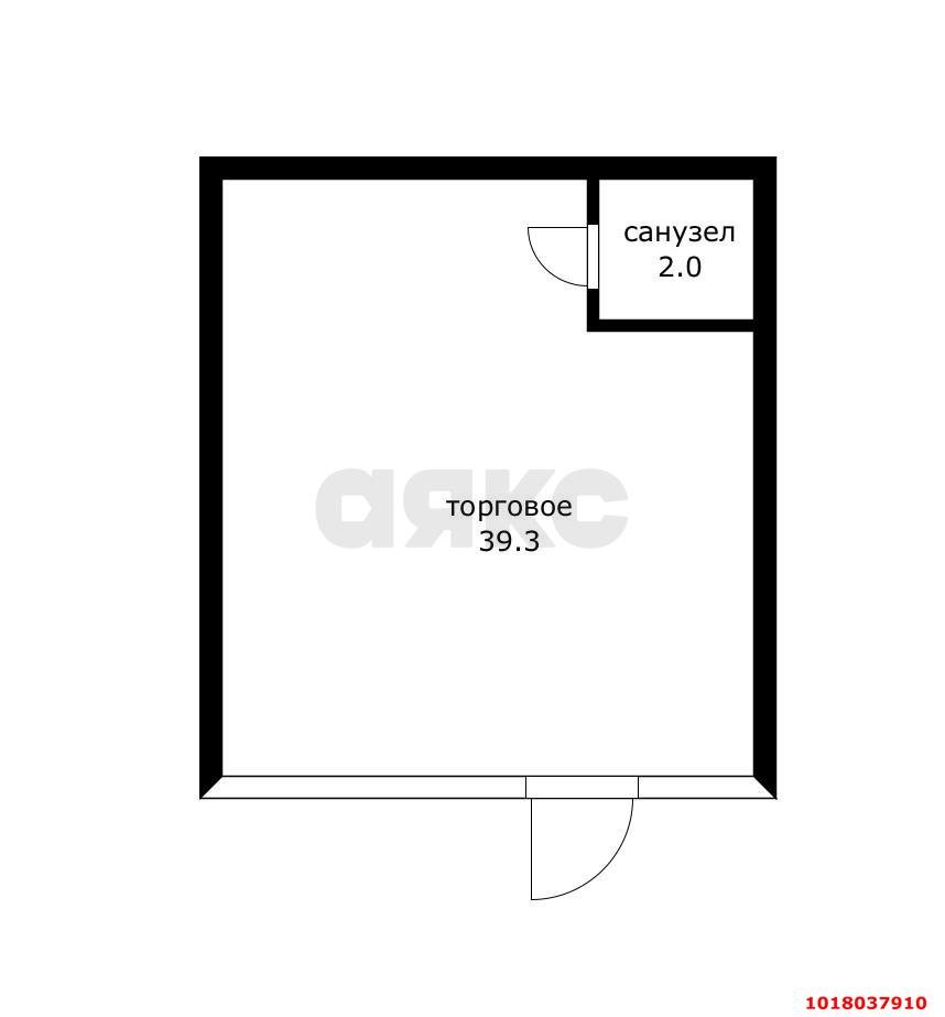 Фото №8: Торговое помещение <span class="whitespace-nowrap">41 м²</span>, <span class="whitespace-nowrap">1/18 эт.</span> - Краснодар, Прикубанский внутригородской округ, Россинского, мкр. жилой комплекс Дружный-2, б-р Адмиралтейский, 3