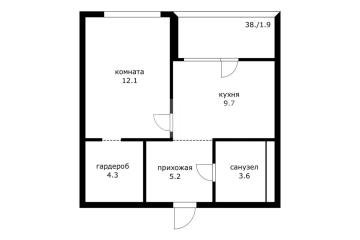 Фото №1: 1-комнатная квартира <span class="whitespace-nowrap">37 м²</span>, <span class="whitespace-nowrap">4/45 эт.</span> - Москва, мкр. жилой комплекс Скай Гарден, пр-д Строительный, 9с6