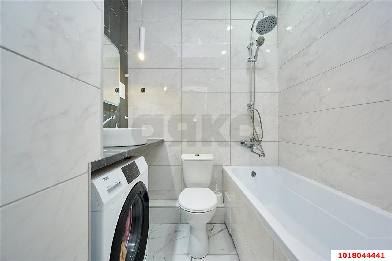 Фото №5: Студия <span class="whitespace-nowrap">20 м²</span>, <span class="whitespace-nowrap">14/20 эт.</span> - Краснодар, Прикубанский внутригородской округ, Калинино, Завод Радиоизмерительных Приборов, мкр. ЖК Акварели-2, ул. Тепличная, 62/1к3
