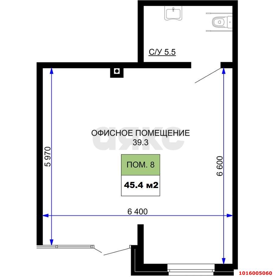 Фото №3: Торговое помещение <span class="whitespace-nowrap">45 м²</span>, <span class="whitespace-nowrap">1/16 эт.</span> - Краснодар, Прикубанский внутригородской округ, мкр. жилой комплекс Дыхание, ул. Лётчика Позднякова, 2к14