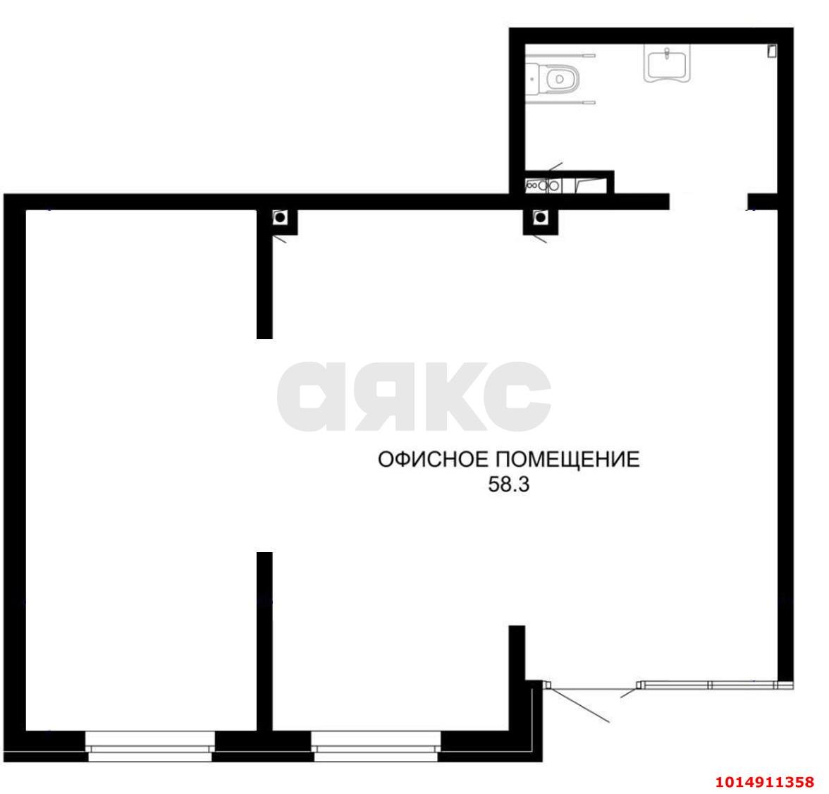 Фото №7: Торговое помещение <span class="whitespace-nowrap">65 м²</span>, <span class="whitespace-nowrap">1/16 эт.</span> - Краснодар, Прикубанский внутригородской округ, мкр. жилой комплекс Дыхание, ул. Лётчика Позднякова, 2к23